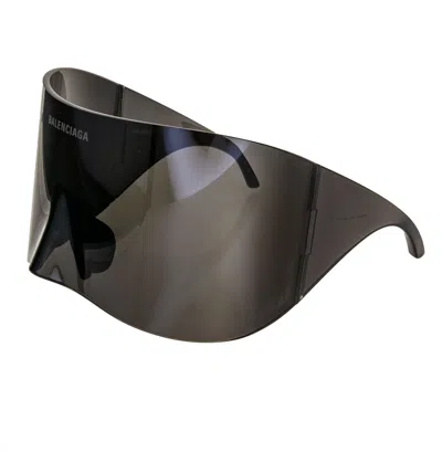 Pre-owned Balenciaga 0288 Runway Black Mask Oversized Square Unisex Sunglasses Bb0288s 001
