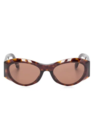 Balenciaga 0396 Sunglasses In 褐色