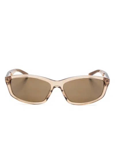 Balenciaga 0401 Sunglasses In Braun