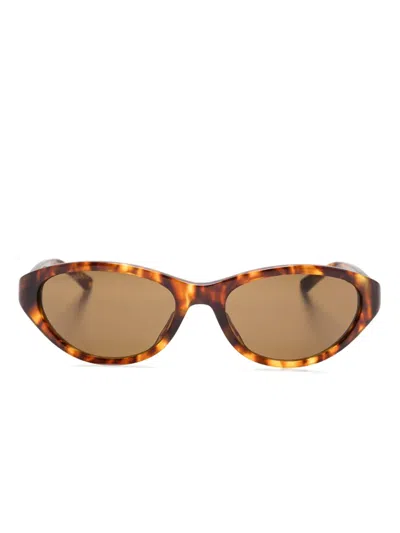 Balenciaga 0404 Sunglasses In Braun
