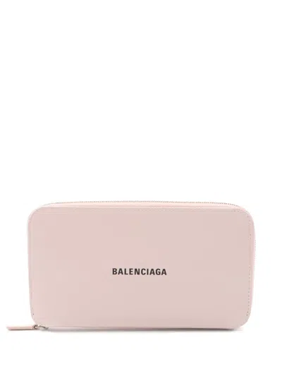 Pre-owned Balenciaga 10's Leather Wallet In Pink