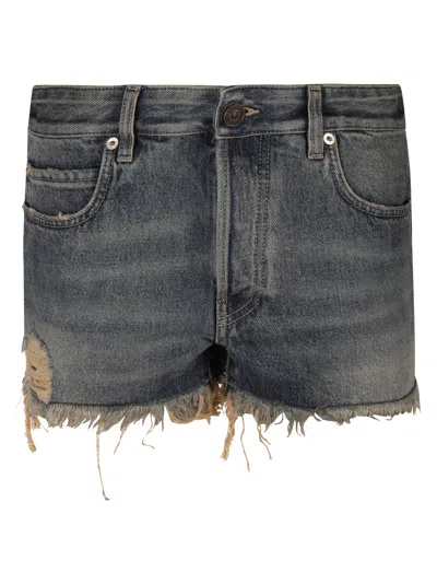Balenciaga Shorts In Blue Rust