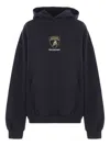 Balenciaga Black Hoodie With Fixed Hood And Logo Print On The Front In Cotton Man In Black