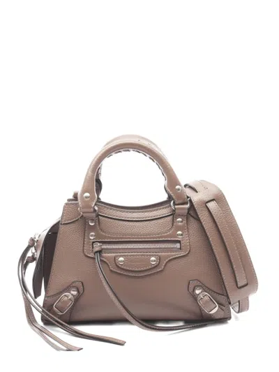 Pre-owned Balenciaga 10s Small Neo Class City Tote Bag In Brown