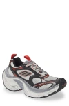 Balenciaga 10xl Low-top Sneakers In 1960 Grey/ White/ Red