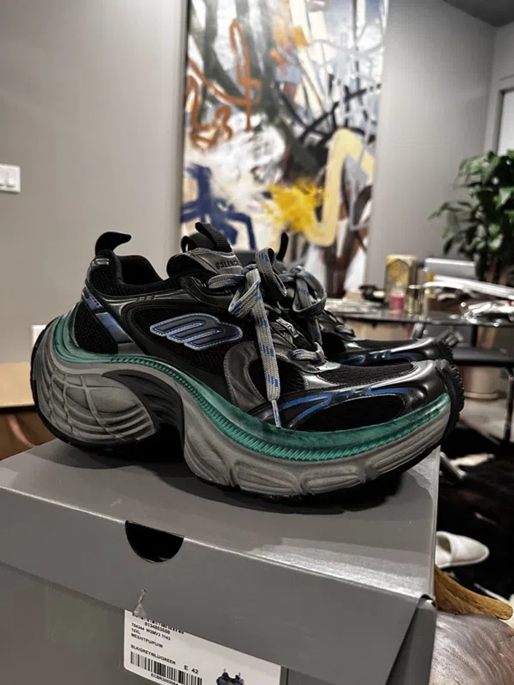 充*様 Balenciaga 10xl black green 43 Pre-owned Balenciaga 10xl Sneaker In Black | ModeSens