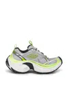 Balenciaga Multicolor Mesh And Rubber 6xl Sneakers In Grey  White  Green  Fluorescent Yellow