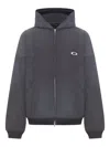 Balenciaga Men Grey Sweatshirt With Fixed Hood And Logo Detail On The Front In Cotton Man In Gray