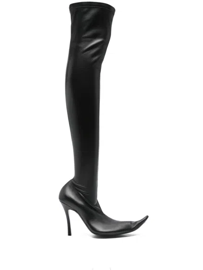 Balenciaga 110mm Alaska Over-the-knee Boots In Black