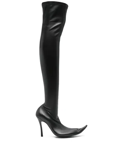 Balenciaga 110mm Alaska Over-the-knee Boots In Black