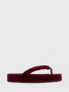 Balenciaga Jet Lag Stretch Velvet Platform Thong Sandals In Purple