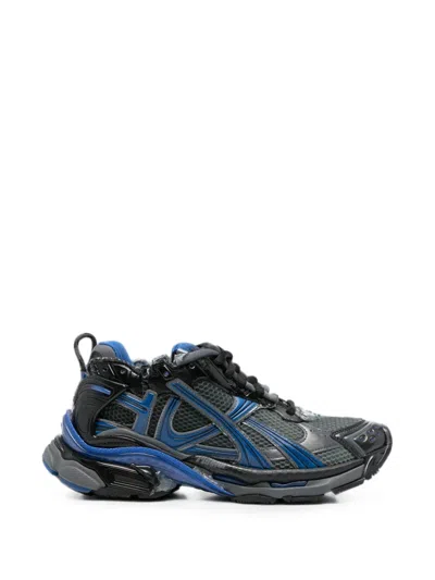 Balenciaga Runner Sneakers In Mesh With Contrasting Inserts In Black