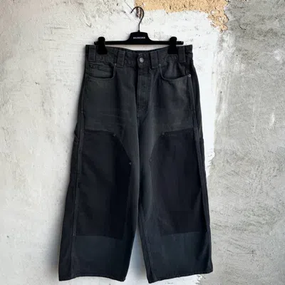 Pre-owned Balenciaga 1750$ Fall25 Unreleased Ripped Off Baggy Jeans