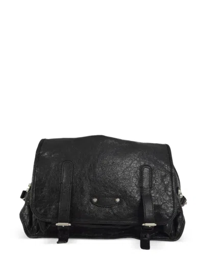 Pre-owned Balenciaga 1990-2000 Sheepskin Belt Bum Bag In Black