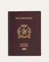 Balenciaga 2 Tickets Passport Long Wallet In Passport Burgundy