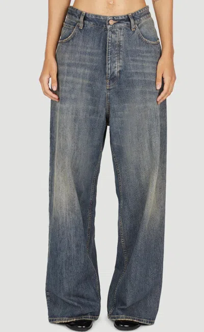 Pre-owned Balenciaga $2.8k Value Low Rise Baggy Jeans In Blue