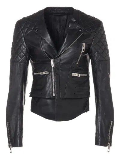 Pre-owned Balenciaga 2000-2010 Quilted Leather Jacket In Black