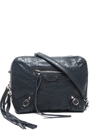 Pre-owned Balenciaga 2000-2010s Leather Shoulder Bag In Black