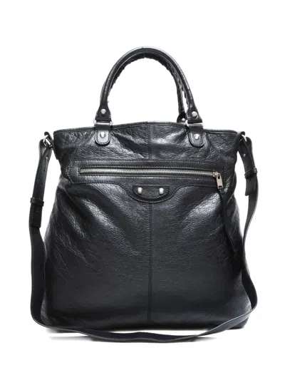 Pre-owned Balenciaga 2000-2020s Leather Tote Bag In Black