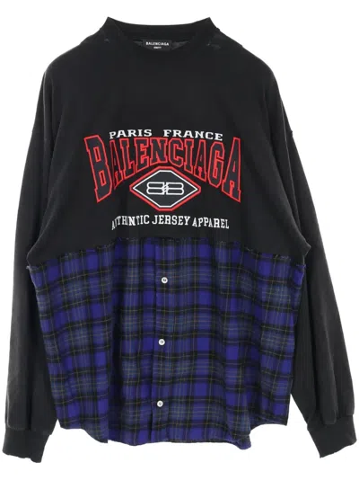 Pre-owned Balenciaga 2000s-2009s Authentic Patched Shirt In Black