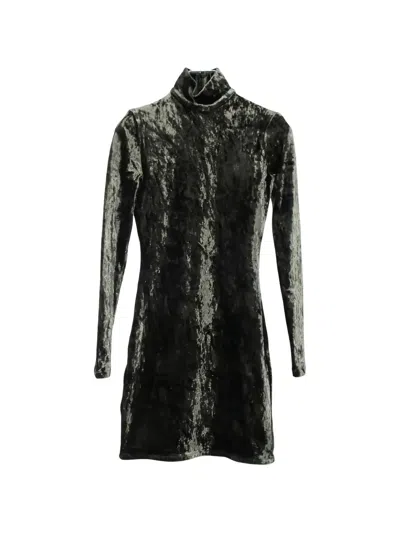 Pre-owned Balenciaga 2000s 36 Velour Dress In Green