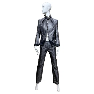 Pre-owned Balenciaga 2000s  Paisley Print Three Piece Suit By Nicolas Ghesquière In Black