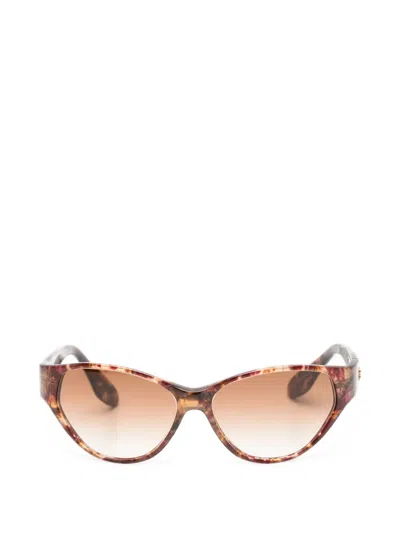 Pre-owned Balenciaga 2000s Bb Cat-eye Sunglasses In Brown