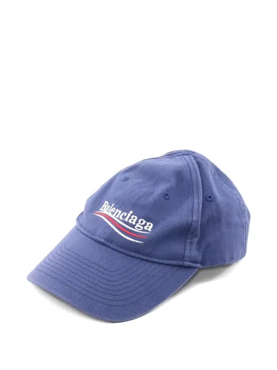 Pre-owned Balenciaga 2000s Campaign Logo Cap In Blue
