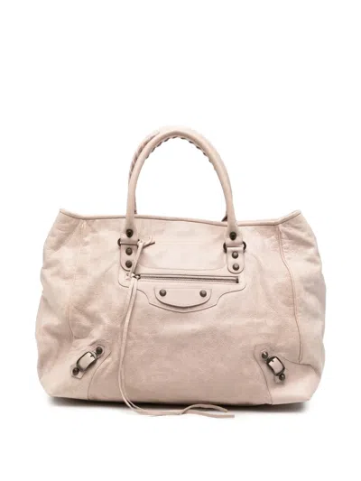 Pre-owned Balenciaga 2000s Classic City Tote Bag In Neutral