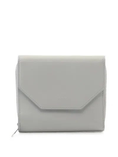 Pre-owned Balenciaga 2000s Envelope Tri-fold Wallet In Grey