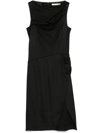 Pre-owned Balenciaga 2000s Gathered Mini Dress In Black