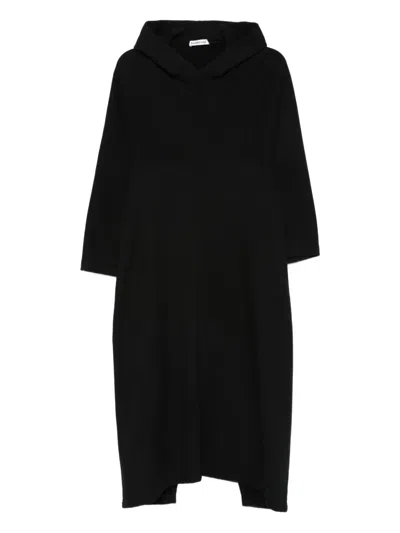 Pre-owned Balenciaga 2000s Hooded Cotton Dress In Black