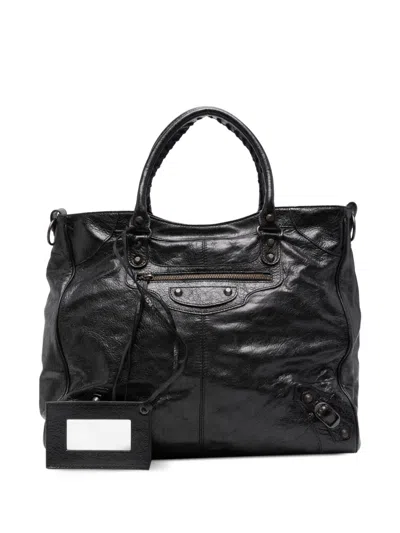 Pre-owned Balenciaga 2000s Large Le City Tote Bag In Black