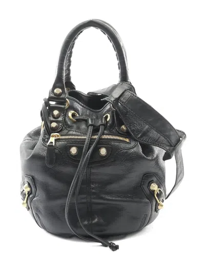Pre-owned Balenciaga 2000s Leather Handbag In Black
