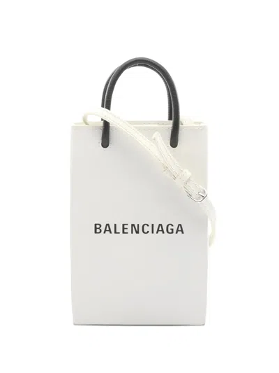 Pre-owned Balenciaga 2000s Leather Shoulder Bag In White