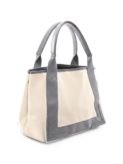 Pre-owned Balenciaga 2000s Logo Tote Bag In Neutral