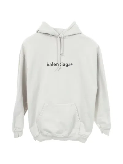 Pre-owned Balenciaga 2000s Logo-print Hoodie In Neutral