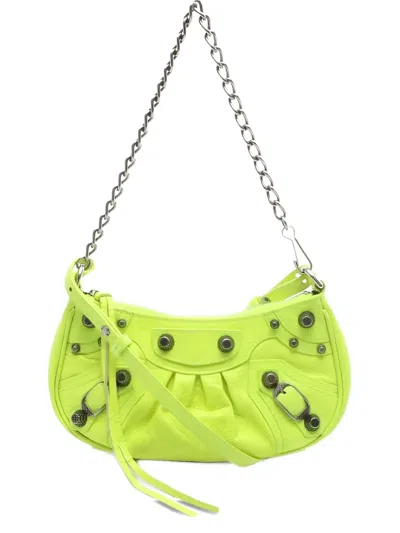 Pre-owned Balenciaga 2000s Mini Le Cagole Shoulder Bag In Yellow