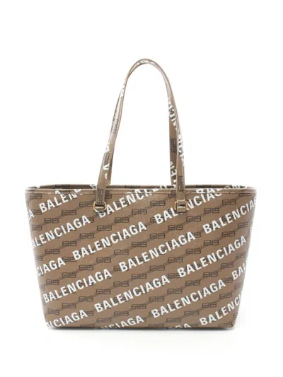 Pre-owned Balenciaga 2000s Signature Tote Bag In Brown