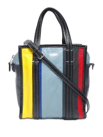 Pre-owned Balenciaga 2000s Small Bazaar Stripes Tote Bag