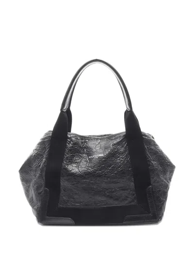 Pre-owned Balenciaga 2000s Small Navy Cabas Tote Bag In Black