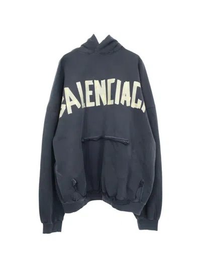 Pre-owned Balenciaga 2000s Tape Type Hoodie In Black