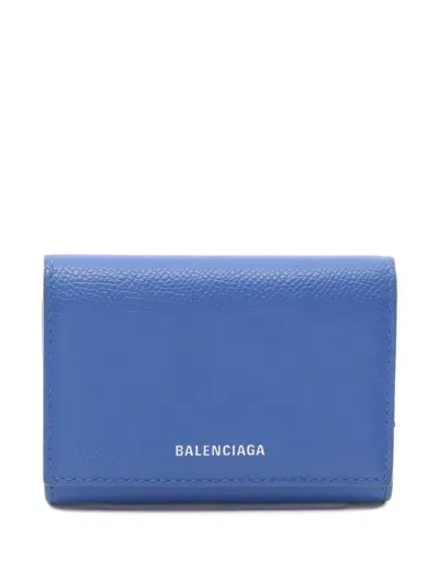 Pre-owned Balenciaga 2000s Ville Wallet In Blue