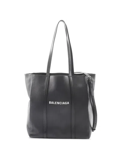 Pre-owned Balenciaga 2000s Xs Everyday Leather Tote Bag In Black