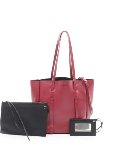Pre-owned Balenciaga 2000s Xs Everyday Two-way Tote Bag In Red