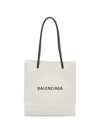 Pre-owned Balenciaga 2000s Xxs Shopping Tote Bag In Neutral