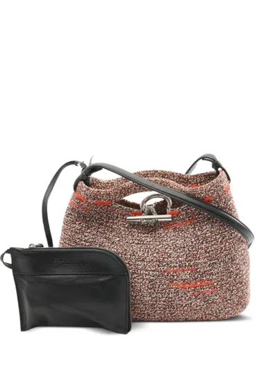 Pre-owned Balenciaga 2000s Zigzag Open-top Shoulder Bag In Orange
