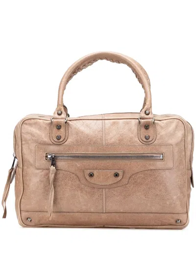 Pre-owned Balenciaga 2005 Mini Lambskin Motocross Classic Folder Business Bag