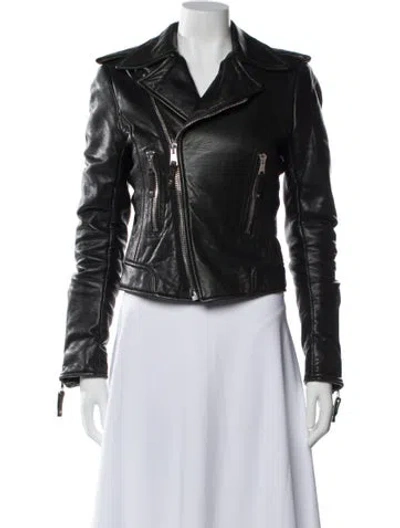 Pre-owned Balenciaga 2007 Leather Biker Jacket In Black