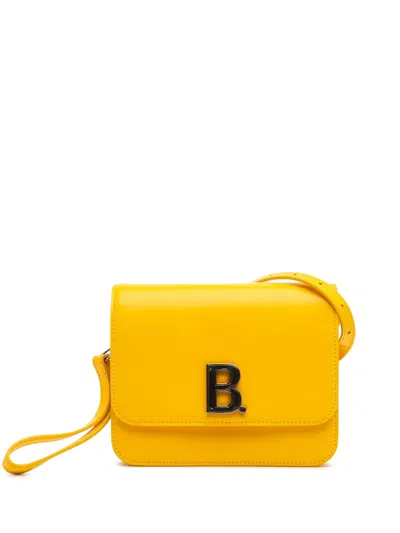 Pre-owned Balenciaga 2007 Small Shiny Box Calfskin B Flap Crossbody Bag
